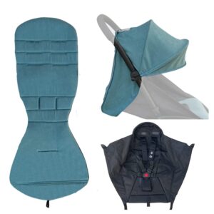 waterproof 175 degree replacement set, canopy, seat cushion,washing kit fit for babyzen yoyo2 strollers (aqua)