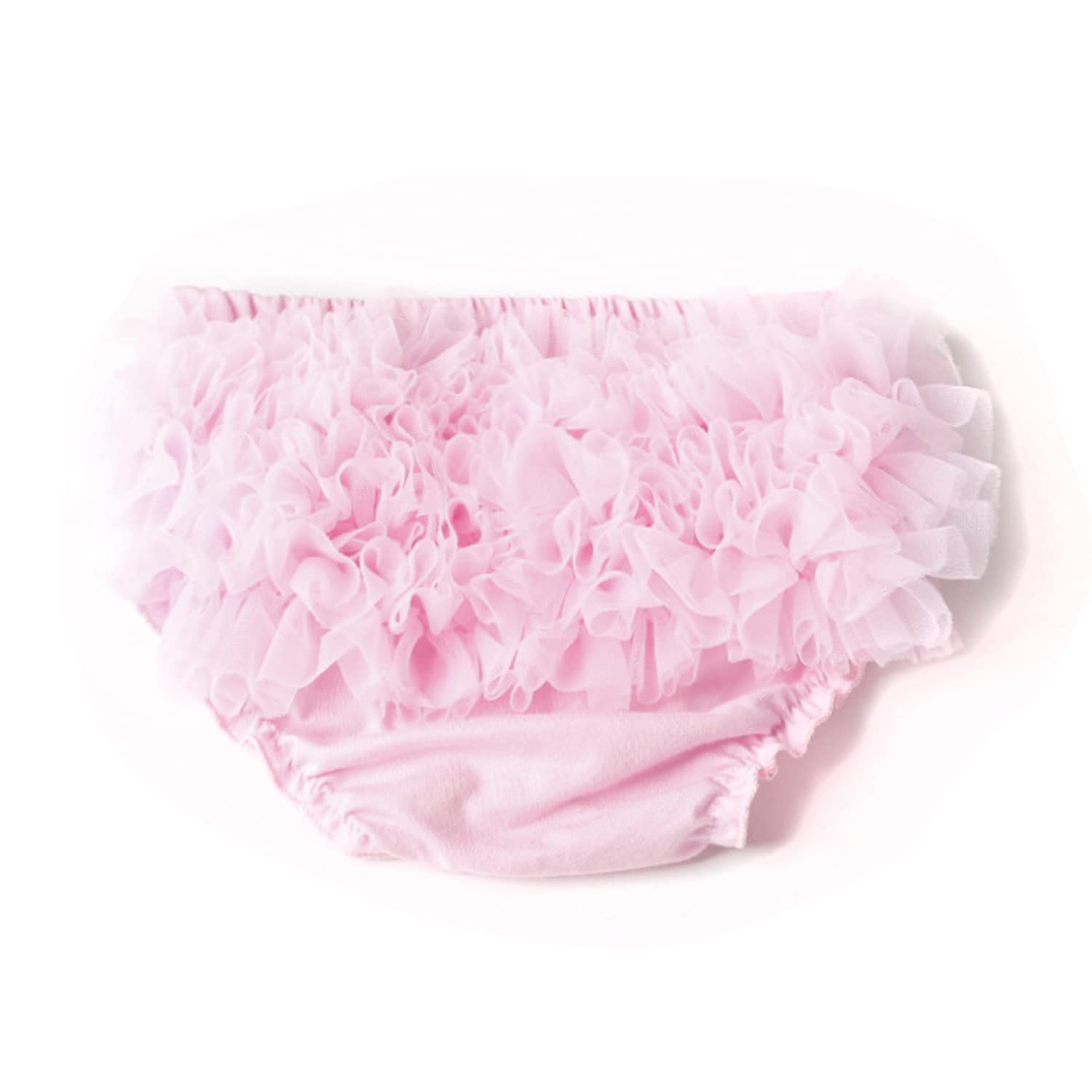 DOOVID Baby Bloomers Diaper Covers for Girls Ruffle Bloomers for Infant Girls Newborn Shorts Underwear Pink 0-6 Months