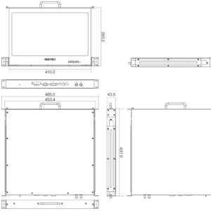 SEETEC 17.3 Inch 1RU Pull Out Rack Mount Monitor Full HD 1920x1080 Broadcast LCD Monitor SC173-HD-56 (HDMI)