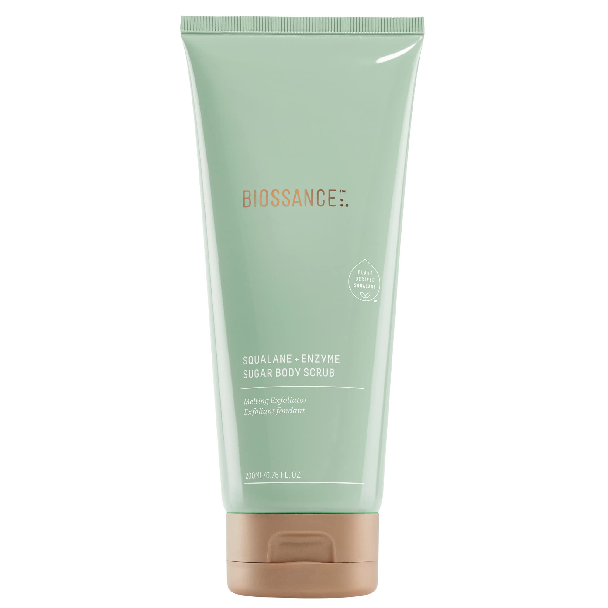 Biossance Squalane + Enzyme Sugar Body Scrub. A Powerful Yet Gentle Exfoliator with Pomegranate Enzymes to Smooth, Soften and Hydrate without Stripping Skin (6.76 fl oz)