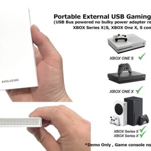 Avolusion HD250U3-WH 2TB USB 3.0 Portable External Gaming Hard Drive (for Xbox One X, S, Gen1, Pre-Formatted) - 2 Year Warranty