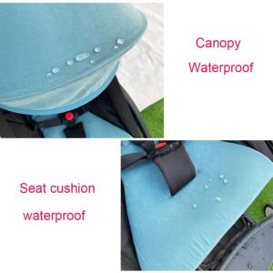 Waterproof 175 Degree Replacement Set, Canopy, Seat Cushion,Washing Kit Fit for Babyzen YOYO2 Strollers (Aqua)