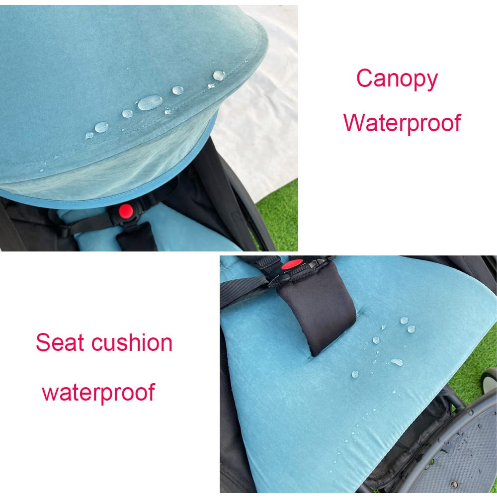 Waterproof 175 Degree Replacement Set, Canopy, Seat Cushion,Washing Kit Fit for Babyzen YOYO2 Strollers (Aqua)