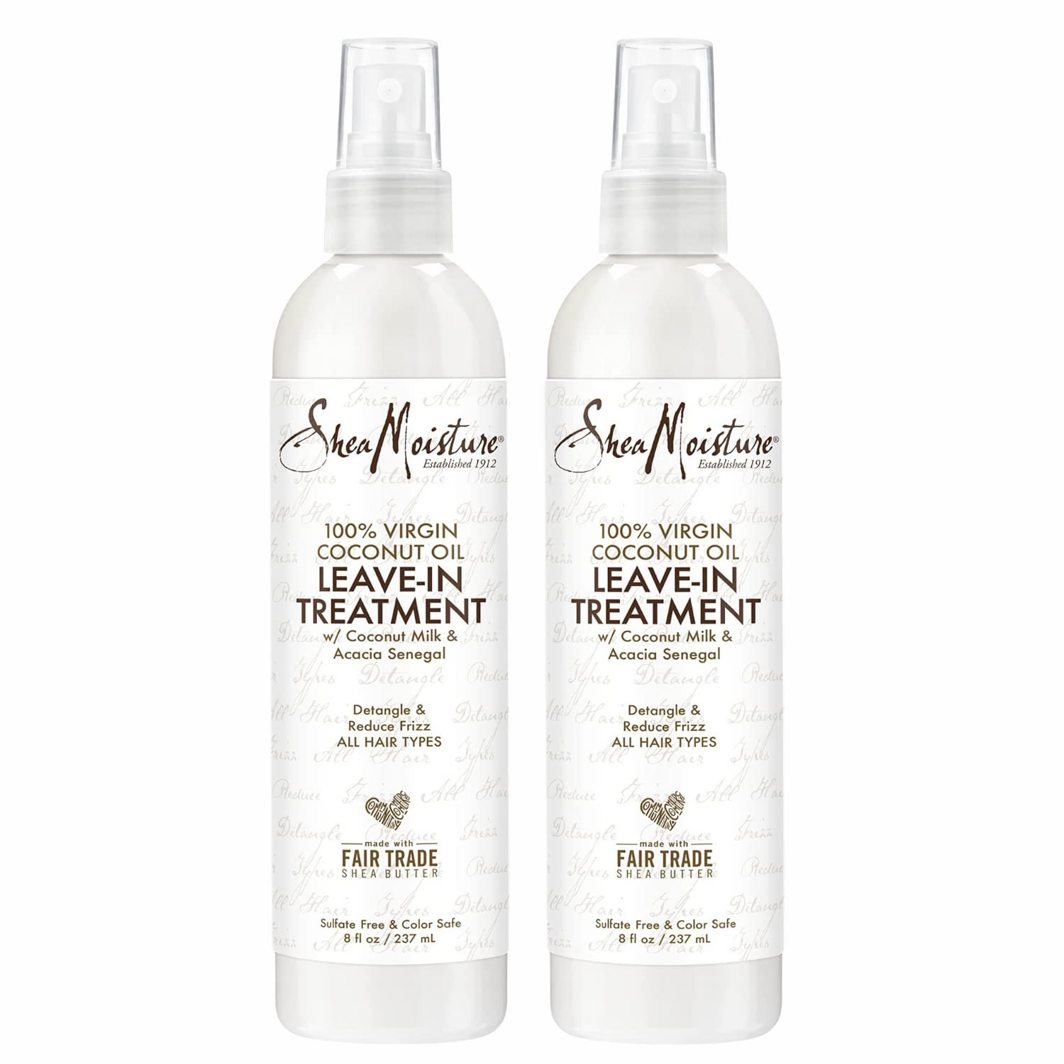 SheaMoisture Curly Hair Leave-in Conditioner Spray, with Virgin Coconut Oil, Shea Butter and Coconut Milk for Anti-Frizz Care (Pack of 2-8 Fl Oz Ea)