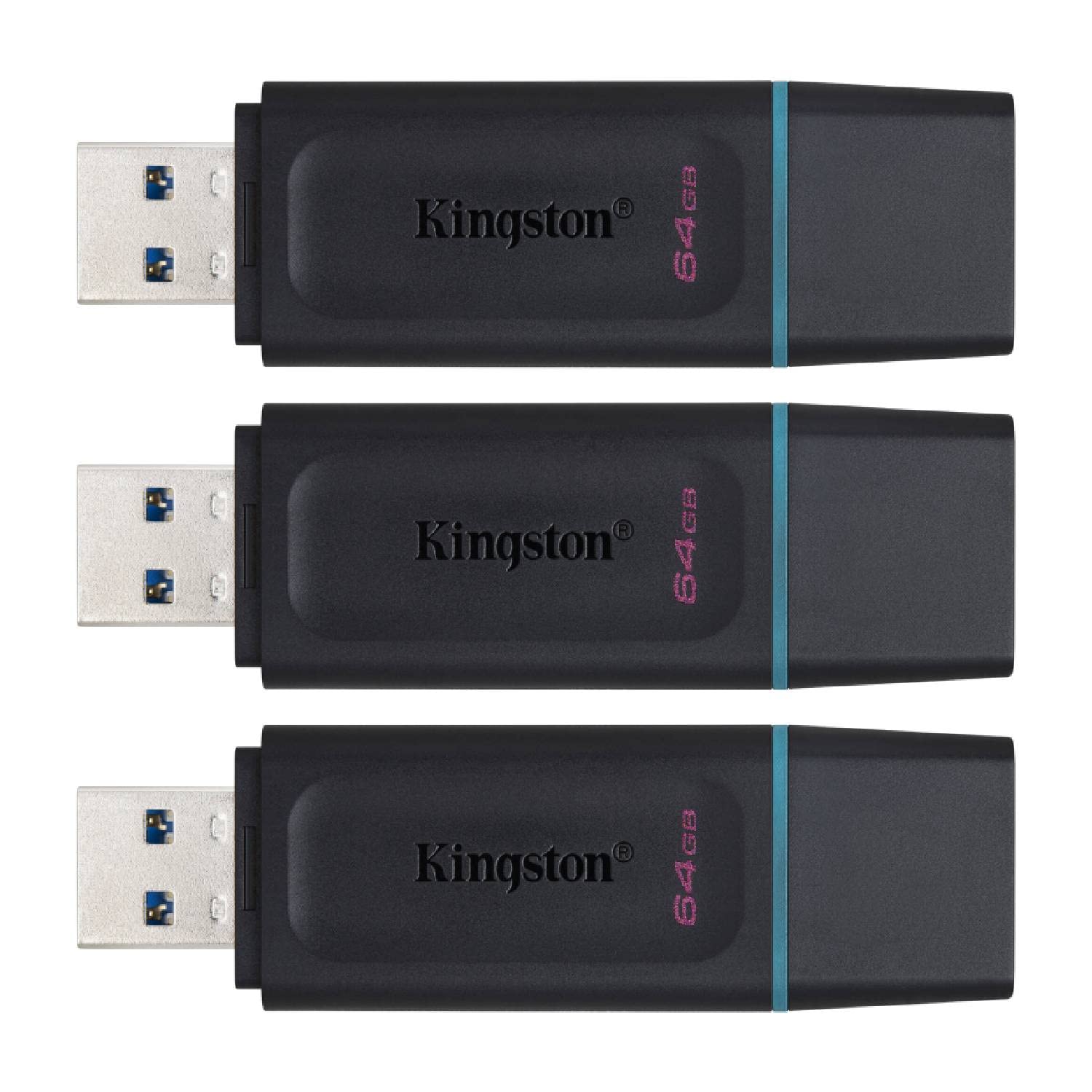 Kingston 64GB DataTraveler Exodia Flash Drive - DTX/64GB (3 Pack)