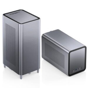 jonsbo n1 mini-itx nas chassis, itx computer case, 5+1 disk bays nas mini aluminum with steel plate case, built-in 14cm fan, only sfx power bite, support h 70mm cpu cooler