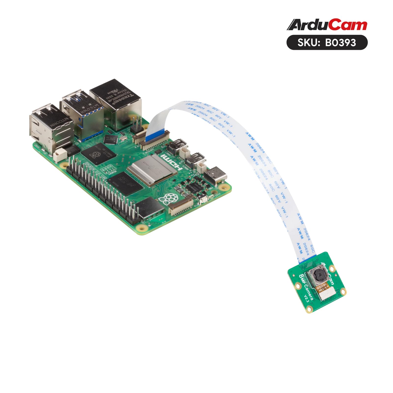 Arducam for Raspberry Pi Camera, 8MP IMX219 Auto Focus Camera Module with Motorized Lens, Software Precise Manual Focus for Raspberry Pi 5/4B/3B+, Zero, Zero 2w