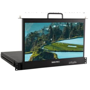 SEETEC 17.3 Inch 1RU Pull Out Rack Mount Monitor Full HD 1920x1080 Broadcast LCD Monitor SC173-HD-56 (HDMI)