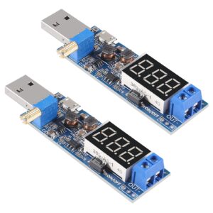 2pcs usb step up/down power supply module, adjustable dc-dc 5v to 3.5v / 12v boost buck converter out dc 1.2v-24v