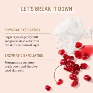 Biossance Squalane + Enzyme Sugar Body Scrub. A Powerful Yet Gentle Exfoliator with Pomegranate Enzymes to Smooth, Soften and Hydrate without Stripping Skin (6.76 fl oz)