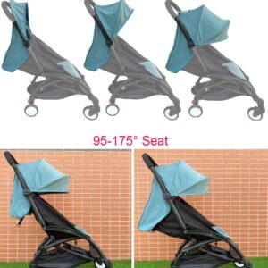 Waterproof 175 Degree Replacement Set, Canopy, Seat Cushion,Washing Kit Fit for Babyzen YOYO2 Strollers (Aqua)