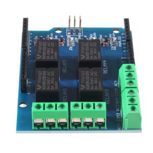 2PCS 4 Channel 5V Relay Shield Module, QCCAN Four Way Relay Control Board Expansion Board