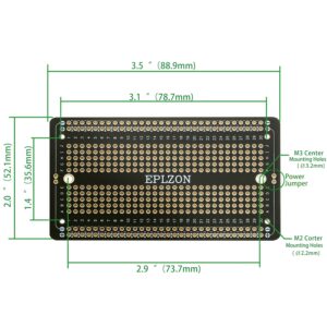 EPLZON Solderable Breadboard PCB Board Gold-Plated Solder Breadboard for DIY Electronics Projects Apply to Arduino Soldering Projects 3.5"x2.05" (5 Pack + 2 Mini Board, Black)