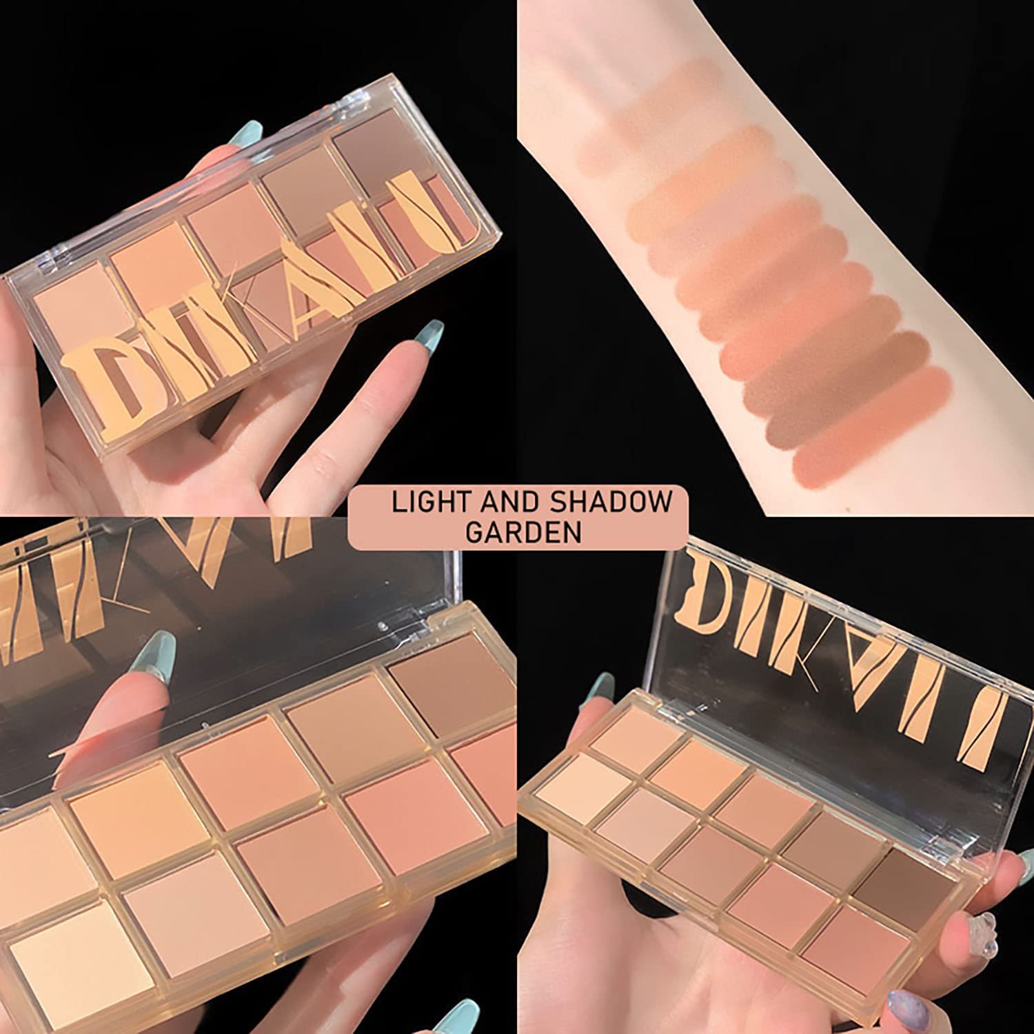 Sulily 10 Colors Eyeshadow Palette Matte Naked Eye Shadow Makeup,High Pigmented, Naturing-Looking, Ultra-Blendable,Long Lasting High Pigment Nude Eyeshadow with 3 Eyeshadow Brush(Milk Tea)