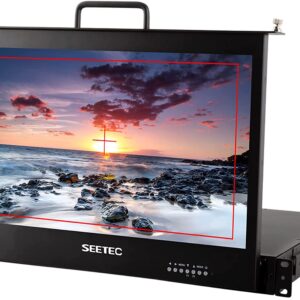 SEETEC 17.3 Inch 1RU Pull Out Rack Mount Monitor Full HD 1920x1080 Broadcast LCD Monitor SC173-HD-56 (HDMI)