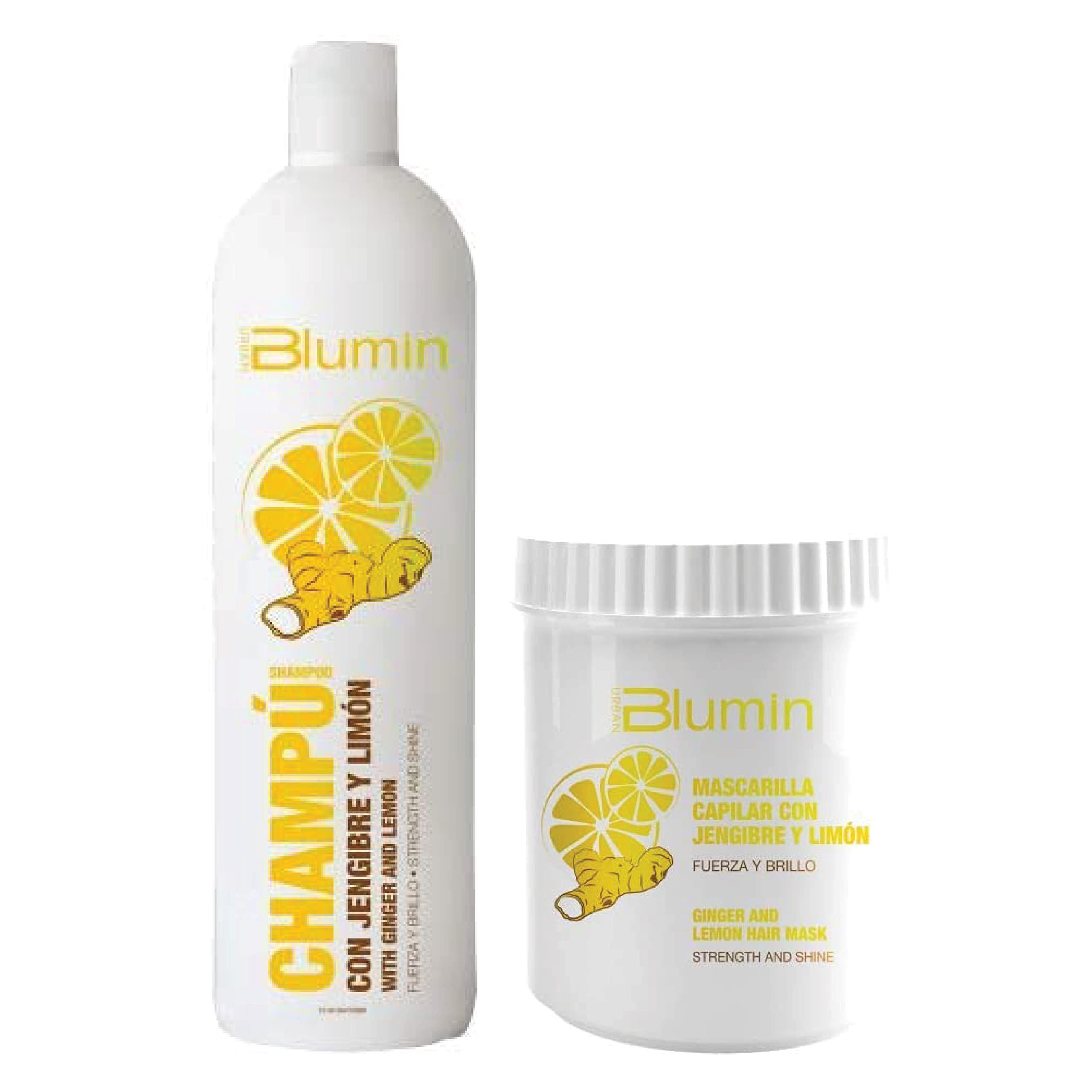 Blumin Kit Shampoo (1000ml) & Mask (700ml) Ginger and Lemon