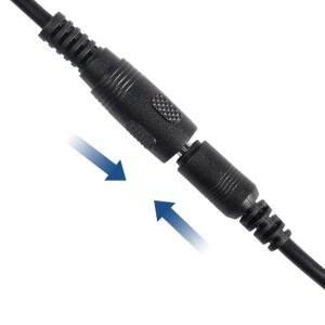 3.5mm*1.35mm DC Power wire DC Male and Female Plug to Bare Wire Open End Pigtail Power Cable Cord 3.5mm barrel jack connector for DC Power Supply Cable Repair 2 Pairs .-55 cm