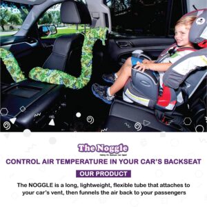 NOGGLE, 6ft - Kids Personal Air Conditioning System, Made in USA, Directs Cool Air to Children in The Backseat - Air Conditioning Vent Hose for Vehicles, Making The Back Seat Cool Again - Grey