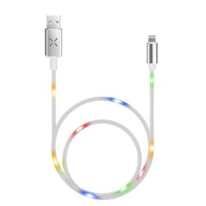 wsgp iphone compatible, voice control light up charging cable, 3.3ft fast charing high speed data sync transfer cord, fit for iphone 13 12 11 x xs xr, airpods pro (white)