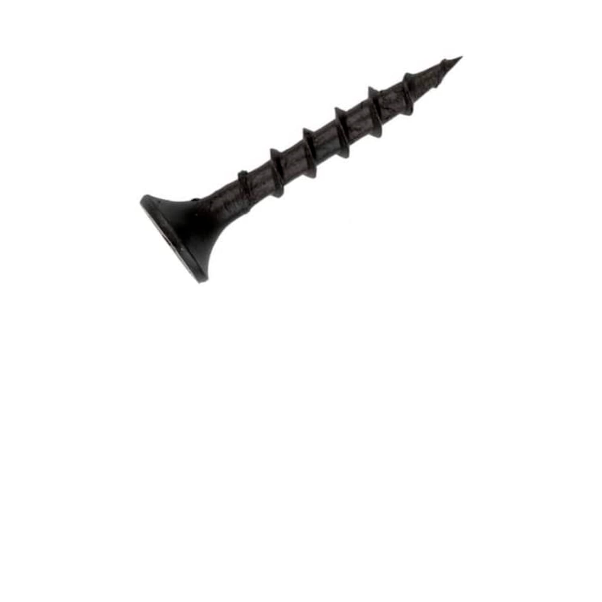 Drywall Screw Wood 6 Coarse Thread Sharp Point Drive 2 Phillips Bugle Head, Black, Ideal Screw for Drywall Sheetrock, Wood and More, 1 Inch, 144 Pack