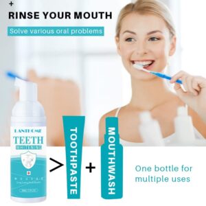 LANTHOME White Foam Teeth Whitening Products-Tooth Whitening Mousse, Easy to use Teeth Whitener Foam for White Teeth,Freshens Breath, Whitens Teeth & Fights Bad Breath 50ml