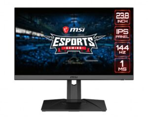 msi g242pm, 24" gaming monitor, 1920 x 1080 (fhd), ips, 1ms, 144hz, freesync, hdmi, displayport, tilt, swivel, height adjustable, pivot