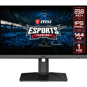 MSI G242PM, 24" Gaming Monitor, 1920 x 1080 (FHD), IPS, 1ms, 144Hz, FreeSync, HDMI, Displayport, Tilt, Swivel, Height Adjustable, Pivot