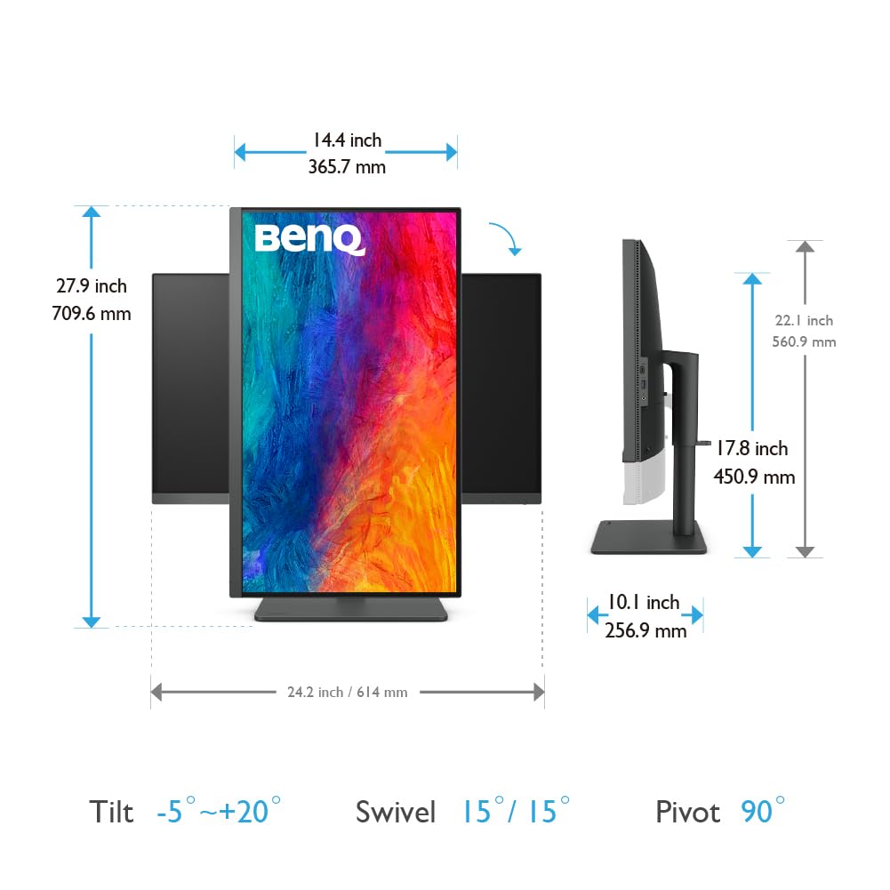 BenQ PD2705U 27" 3840 x 2160 4K 5ms DisplayPort, HDMI, USB Hub Built-in Speakers LED Backlit IPS Monitor