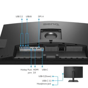 BenQ PD2705U 27" 3840 x 2160 4K 5ms DisplayPort, HDMI, USB Hub Built-in Speakers LED Backlit IPS Monitor