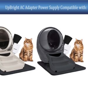 UpBright 15V AC/DC Adapter Compatible with Whisker Litter Robot 3 2 Open Air Connect III LR3 LR3C LR3C-1000 LR3C-COREBD-BE LR3C-COREBD-GR Self Cleaning Cat Litter Box 1.0A Power Supply Cord Charger