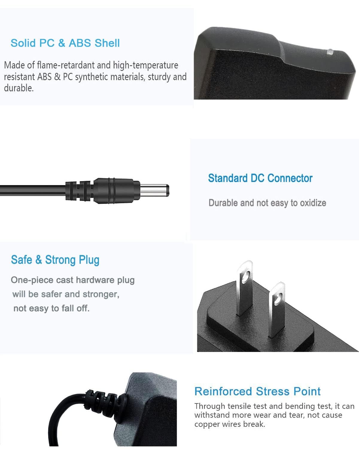 MTYTOT 4.2V 1A 1000mA Power Supply Adapter AC to DC Power Supply Transformer 5.5mmx2.5mm DC Plug