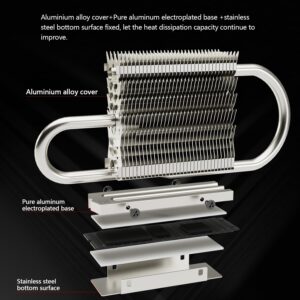 Thermalright HR-09 2280 PRO SSD heatsink, Double-Sided Heat Sink, with Thermal Silicone Pad for M.2 SSD Hard Disk, PC and Computer, Contains a Heat Pipe, Reflow Soldering Process