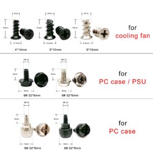 Wshao store 305/780pcs Computer PC Case Hard Disk Drive Fan Motherboard Power Supply Server Assemble Repair Hand Screw Bolt Standoff Set Kit (Color : Set A 305pcs)