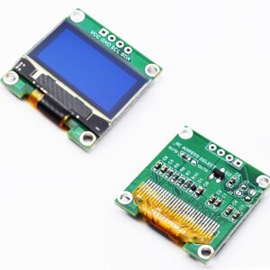 Adeept 4pcs 0.96 Inch OLED Module 12864 128x64 SSD1306 IIC I2C Serial Self-Luminous Display Board Compatible with Arduino Raspberry Pi and MCU(Blue) - Pins Soldered