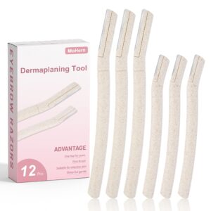 Dermaplaning Tool for Face, 15 Pcs Microblade Eyebrow Razor, Dermaplane Razor for Women Face