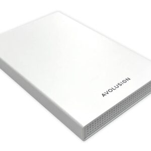 Avolusion HD250U3-WH 1TB USB 3.0 Portable External Gaming Hard Drive - White (for PS5, Pre-Formatted)