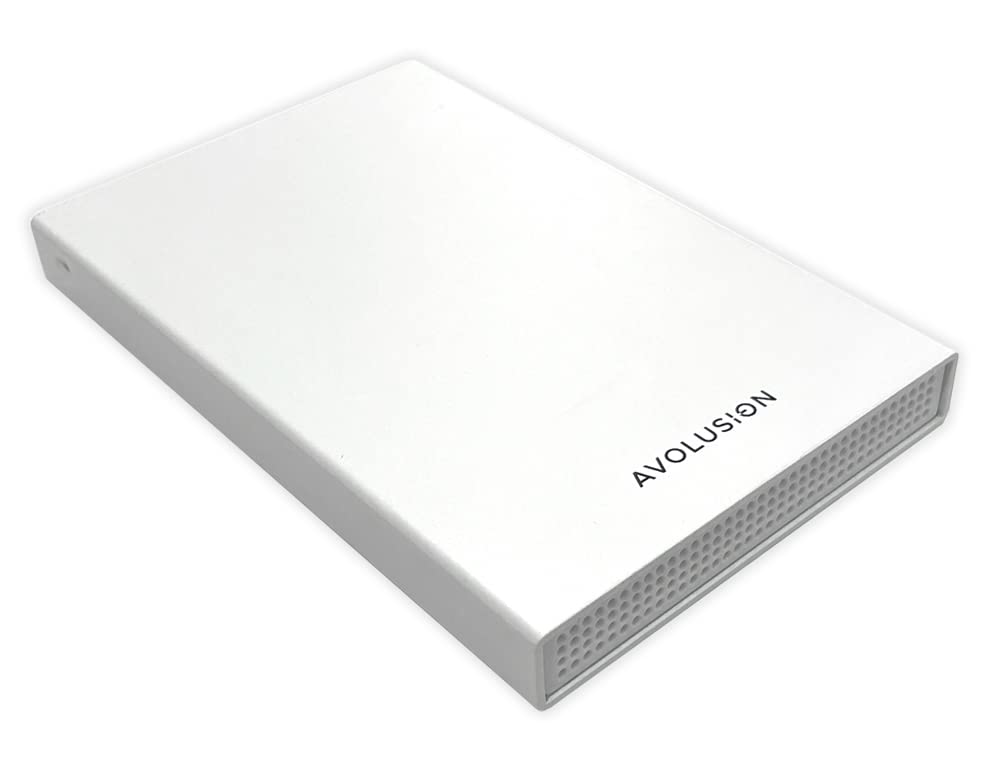 Avolusion HD250U3-WH 500GB USB 3.0 Portable External Gaming Hard Drive - White (for PS4 / PS5, Pre-Formatted) - 2 Year Warranty (Renewed)