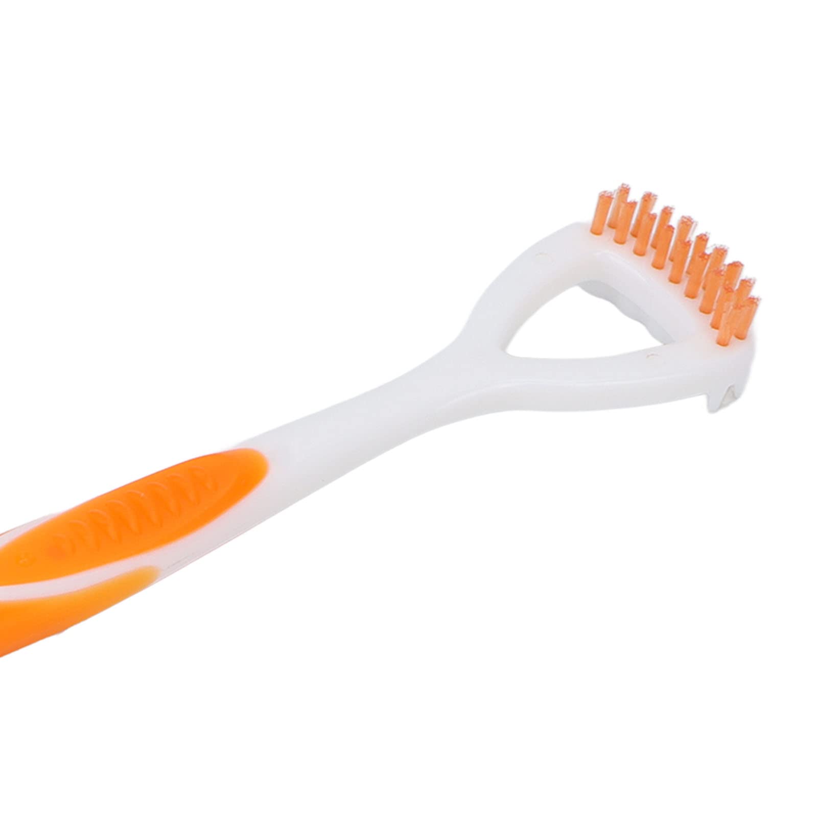 Tongue Scraper, Tongue Brush for Adults with Long Handle, Flexible, Safe and Protected for Breath Orange