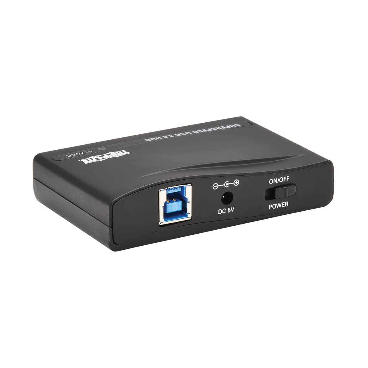 Tripp Lite 4-Port USB-A Mini Hub - USB 3.2 Gen 1, Up to 5 Gigabits per Second, Plug-and-Play No Software Needed, International Plug Adapters for UK, EU, & Australia - 1-Year Warranty (U360-004-R-INT)