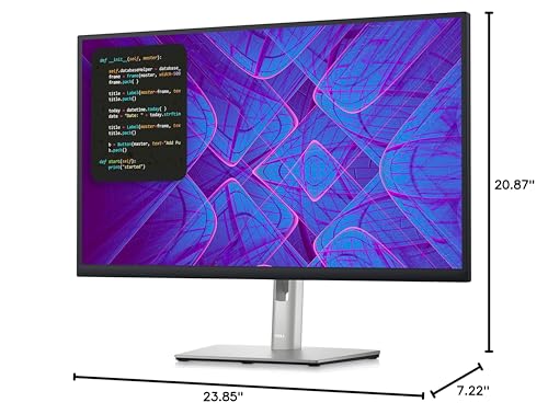 Dell P2723QE USB-C Hub Monitor - 26.96-inch 4K (3840 x 2160) 60Hz Display, 5ms Response Time (Fast Mode), USB-C/DisplayPort/HDMI/USB 3.2 Gen1 Connectivity, Color Depth: 1.07 Billion Colors – Black