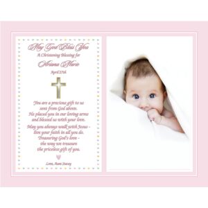 poetry gifts baptism personalized blessing for baby girl, customized 8x10 inch print