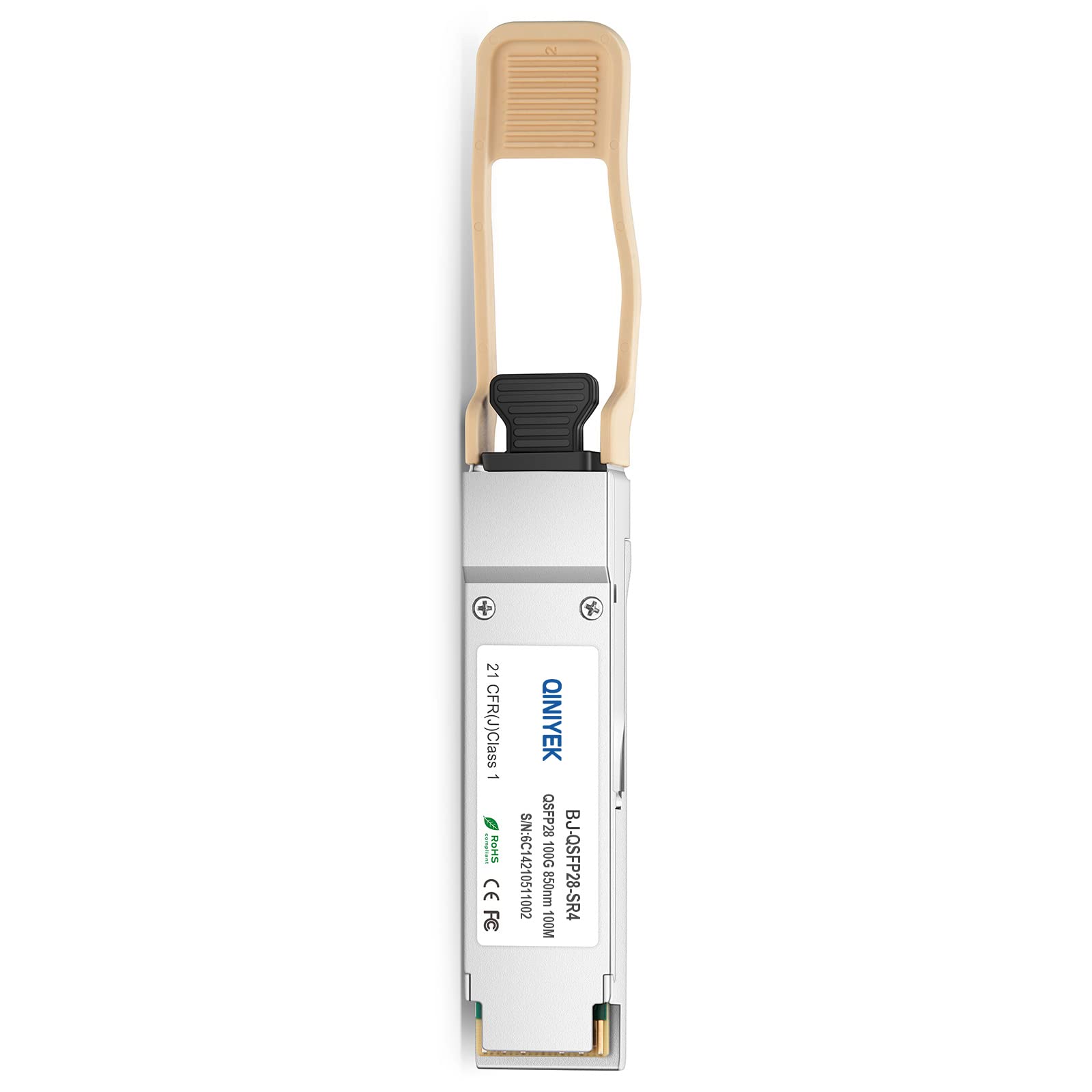 QINIYEK 100GBASE-SR4 QSFP28 Module MTP/MPO MultiMode Transceiver,100G QSFP28 Transceiver Module,Compatible with Juniper Networks JNP-QSFP-100G-SR4(MMF,850nm,100m,DDM)