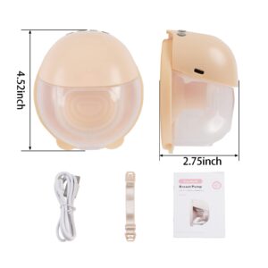 Wearable Electric in-Bra Breast Pump, Quiet & Hands-Free Rechargeable, Wireless Pain-Free Portable with 2 Modes 9 Levels & Strong Suction Power Painless, Timer and Memory Function Massage 24mm Flange