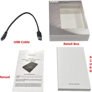 Avolusion HD250U3-WH 1TB USB 3.0 Portable External Gaming Hard Drive - White (for PS5, Pre-Formatted)