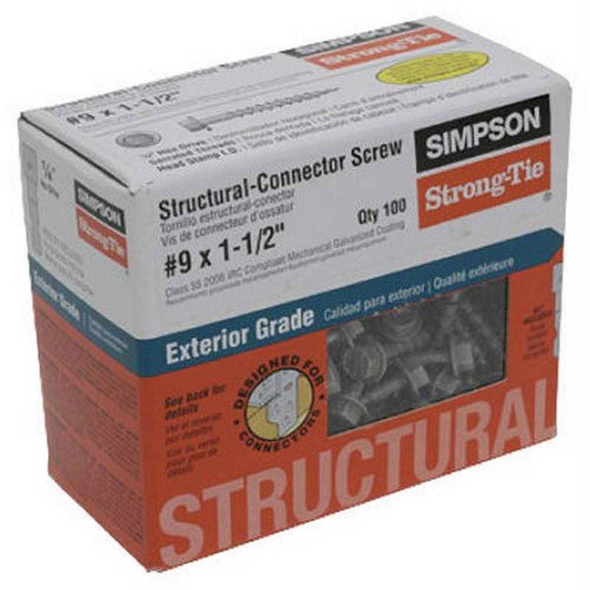 Simpson Strong-Tie SD9112R100-2PK - #9 x 1-1/2" Connector Screws, 2 Sets of 100 Pack