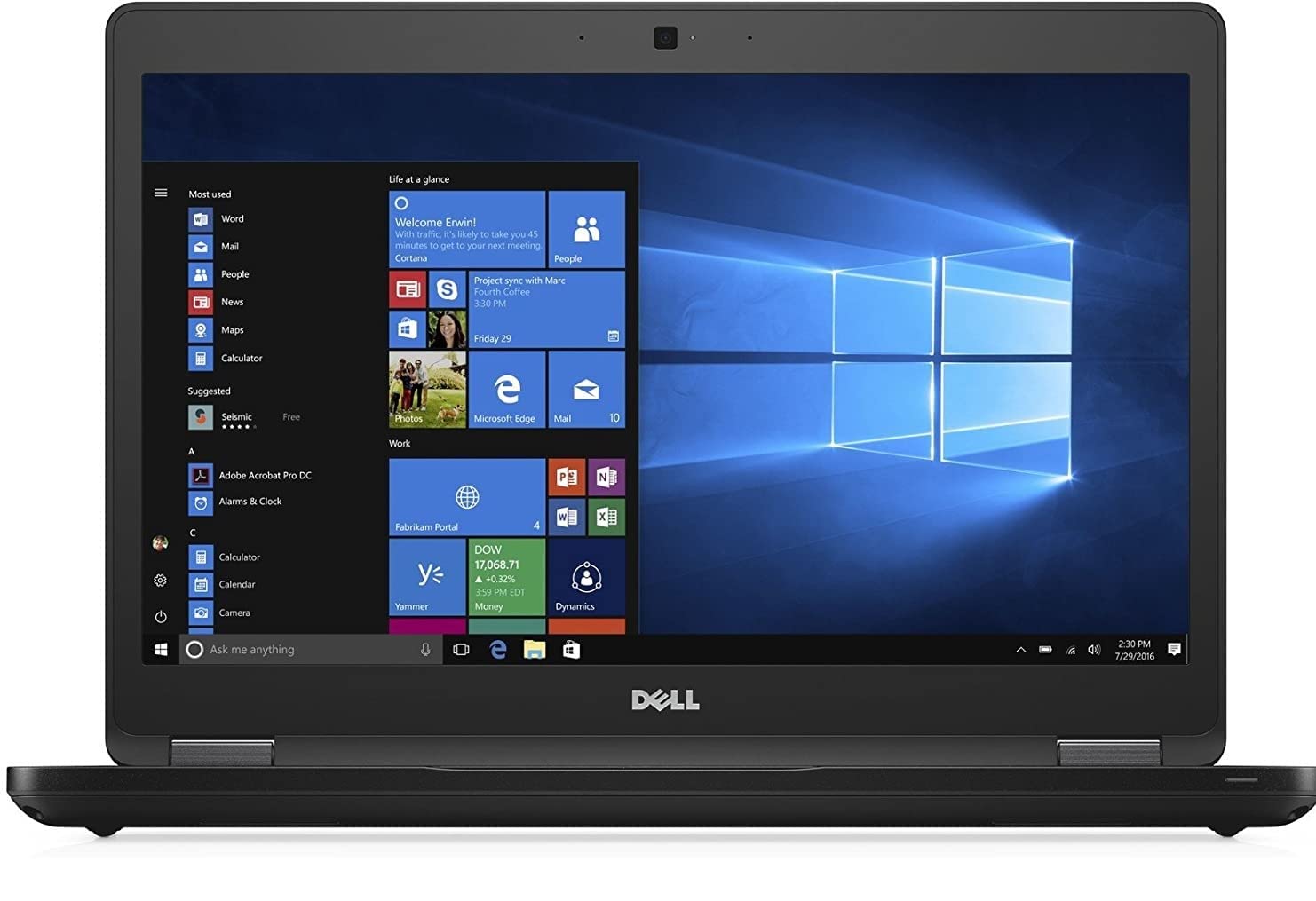 Dell Latitude 5480 Business Laptop, 14 Inch HD (Intel Core i5-6300U, 8GB DDR4, 256GB SSD), Windows 10 Pro (No Webcam)