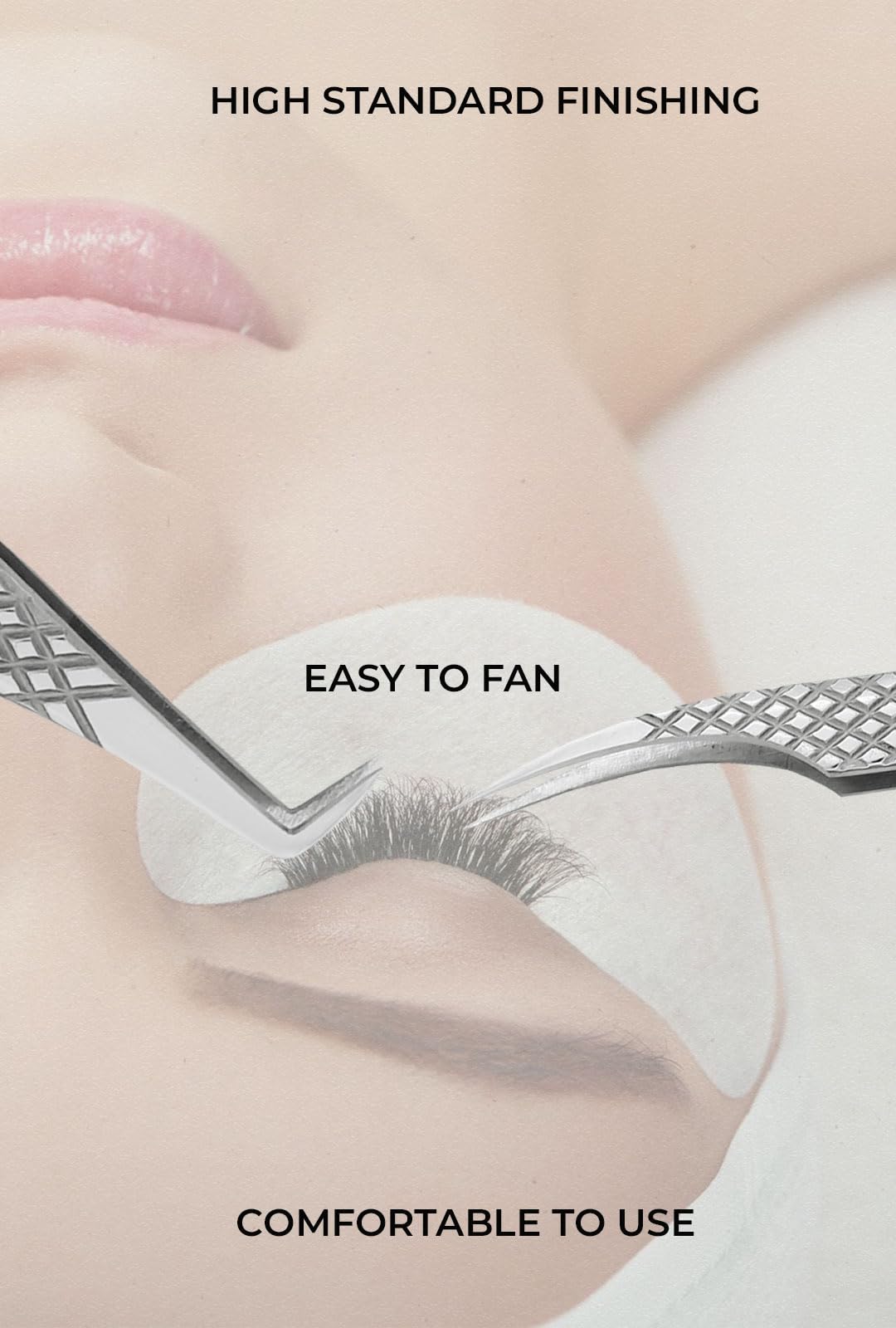 GMI Lash Tweezers - Set of 5 Eyelash Tweezers - Stainless Steel Eyelash Extension Tweezers - Multipurpose Lash Tweezers for Eyelash Extensions for Individual.