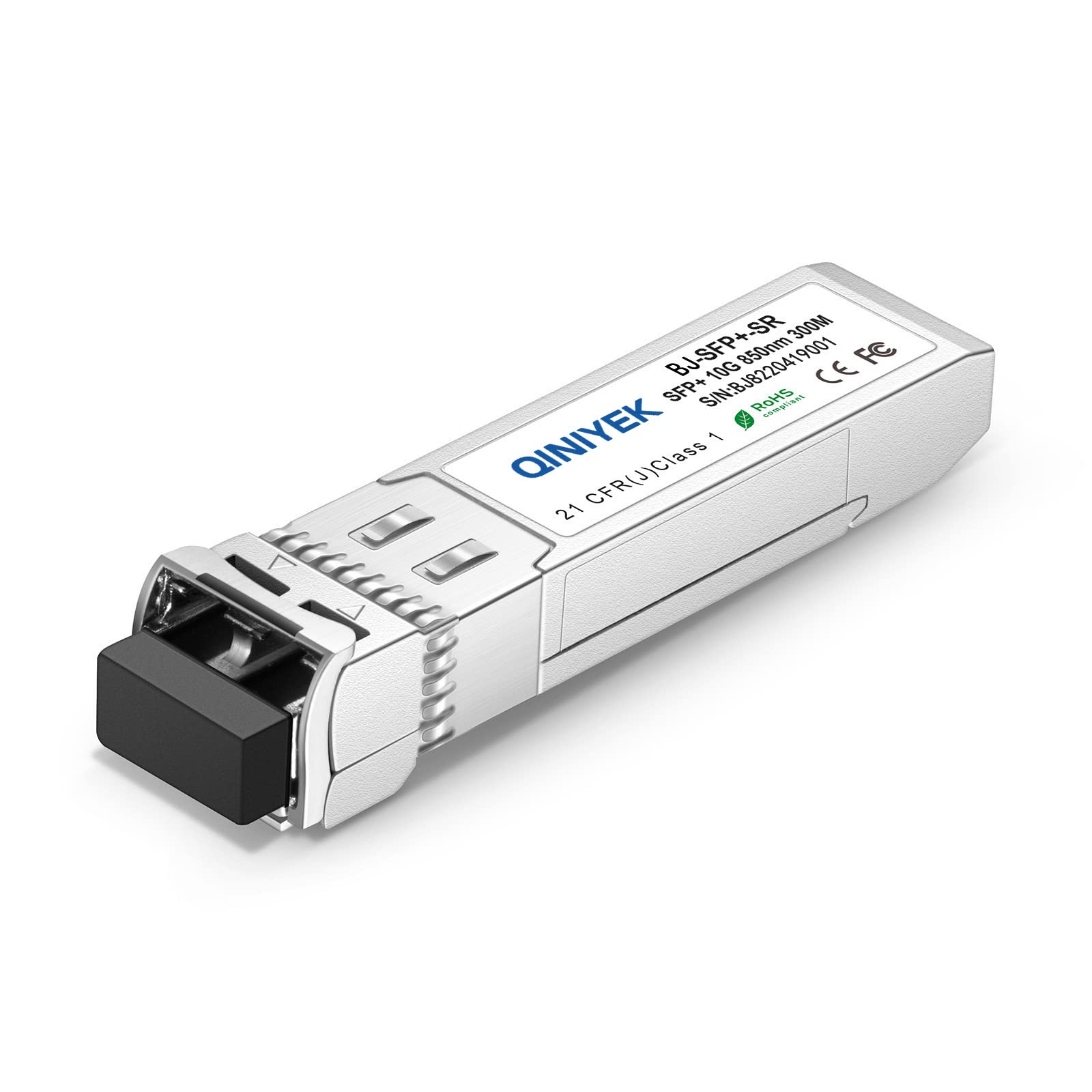 10GBase-SR SFP+ Transceiver,10G Multi-Mode SFP+ LC Module 850nm,up to 300 m,Compatible with Cisco SFP-10G-SR, Unifi UF-MM-10G, Meraki MA-SFP-10GB-SR,Fortinet,Mikrotik,Netgear,Supermicro(Pack of 1)