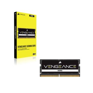 CORSAIR VENGEANCE SODIMM DDR5 RAM 32GB (2x16GB) 4800MHz CL40 Intel XMP iCUE Compatible Computer Memory - Black (CMSX32GX5M2A4800C40)