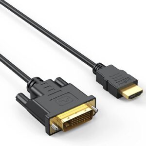 HDMI to DVI Cable 3ft 5-Pack, Bidirectional DVI to HDMI Cord Adapter 1080P Video High Speed Compatible for Computer, PC, Raspberry Pi, Roku, Xbox One, PS4 PS3, Graphics Card